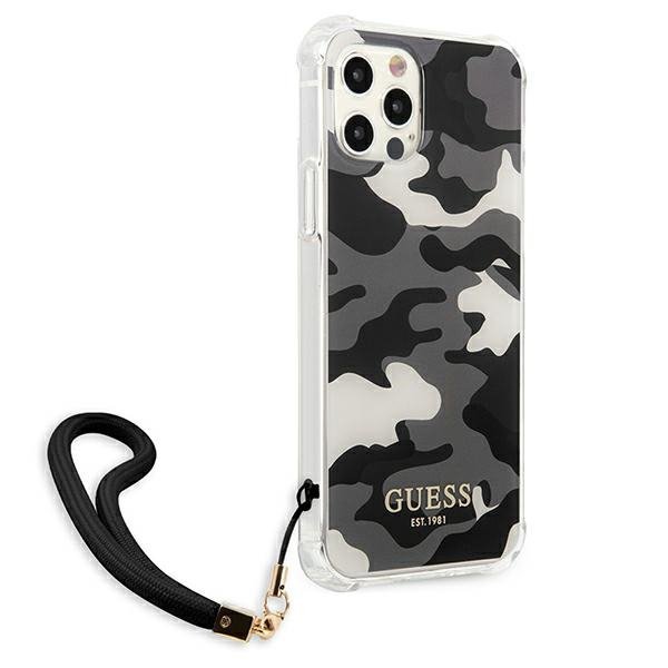 Guess GUHCP12LKSARBK iPhone 12 Pro Max 6,7&quot; czarny/black hardcase Camo Collection