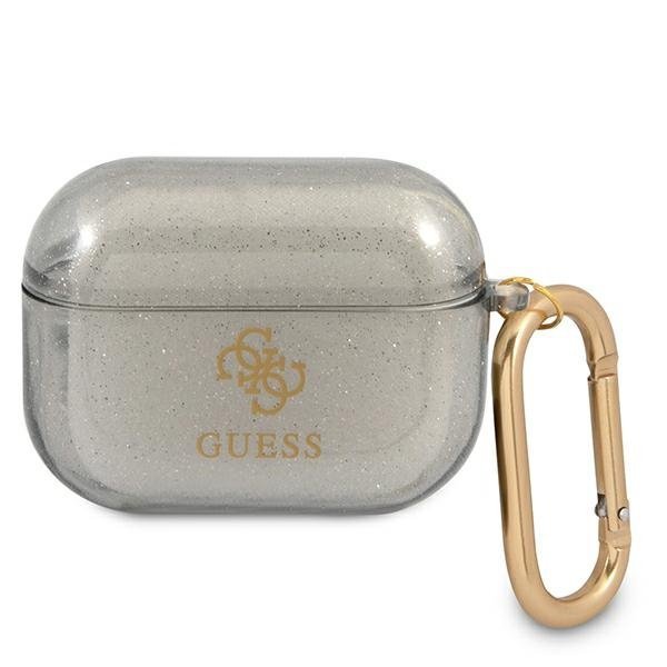 Guess GUAPUCG4GK AirPods Pro coverczarny/black Glitter Collection