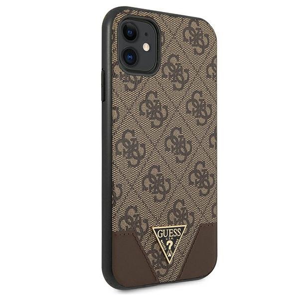 Guess GUHCN61PU4GHBR iPhone 11 6,1&quot; / Xr6,1&quot; brązowy/brown hardcase 4G Triangle Collection
