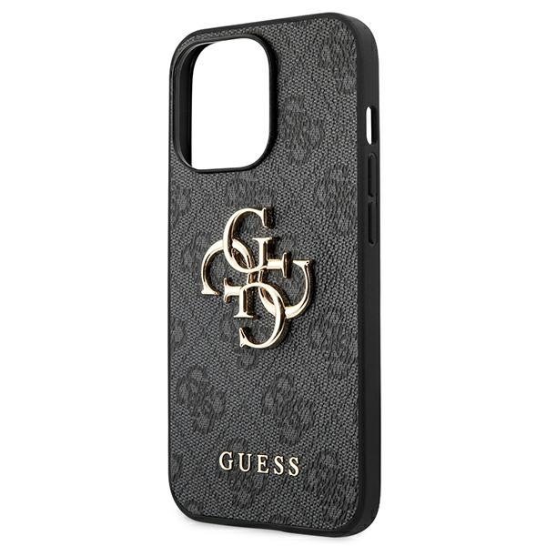 Guess GUHCP13L4GMGGR iPhone 13 Pro / 13 6,1&quot;szary/grey hardcase 4G Big Metal Logo