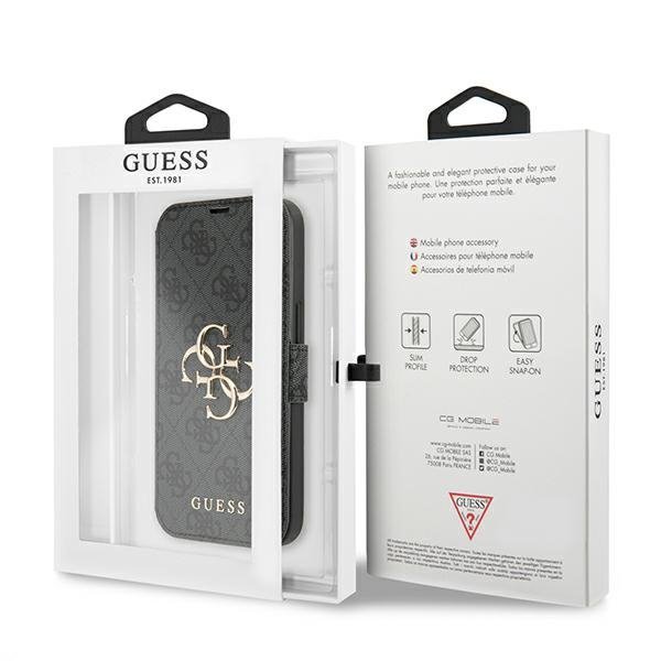 Guess GUBKP13L4GMGGR iPhone 13 Pro / 13 6,1&quot; szary/grey book 4G Big Metal Logo