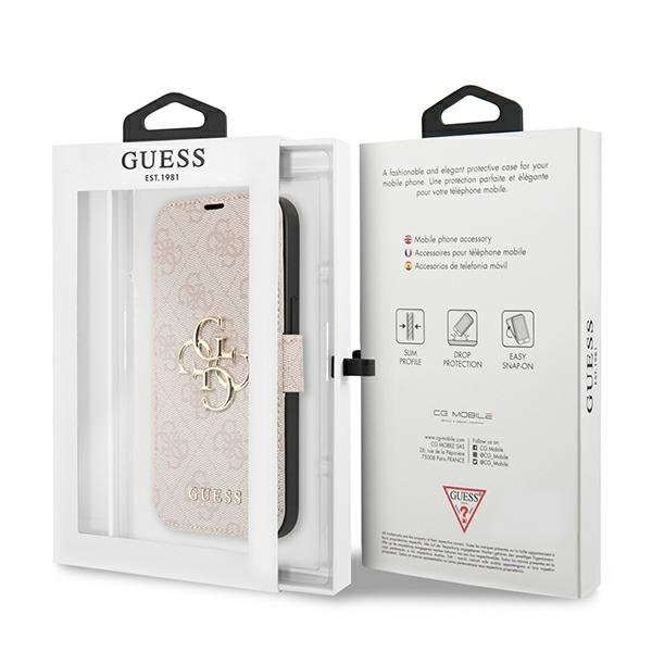 Guess GUBKP13X4GMGPI iPhone 13 Pro Max6,7&quot; różowy/pink book 4G Big Metal Logo