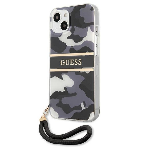 Guess GUHCP13SKCABBK iPhone 13 mini 5,4&quot; czarny/black hardcase Camo Strap Collection