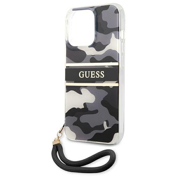 Guess GUHCP13LKCABBK iPhone 13 Pro / 13 6,1&quot; czarny/black hardcase Camo Strap Collection