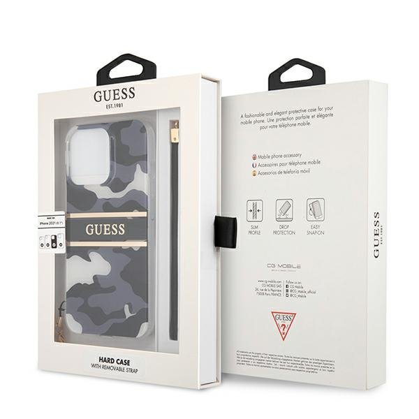 Guess GUHCP13XKCABBK iPhone 13 Pro Max6,7&quot; czarny/black hardcase Camo Strap Collection