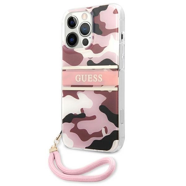 Guess GUHCP13XKCABPI iPhone 13 Pro Max6,7&quot; różowy/pink hardcase Camo Strap Collection