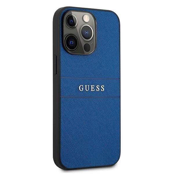 Guess GUHCP13LPSASBBL iPhone 13 Pro / 136,1&quot; niebieski/blue Saffiano Strap