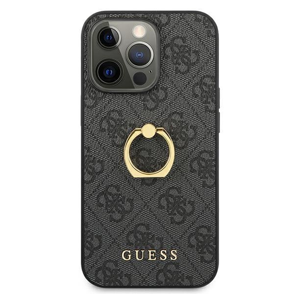 Guess GUHCP13L4GMRGR iPhone 13 Pro / 13 6,1&quot; szary/grey hardcase 4G with ring stand