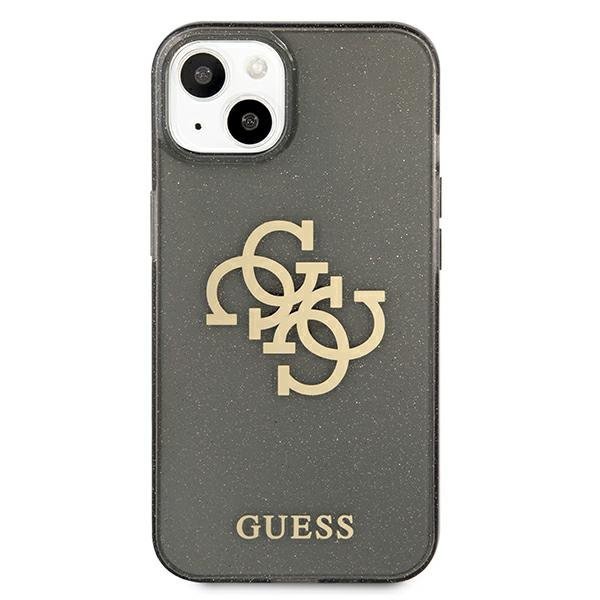 Guess GUHCP13SPCUGL4GBK iPhone 13 mini5,4&quot; czarny/black hard case Glitter 4G Big Logo