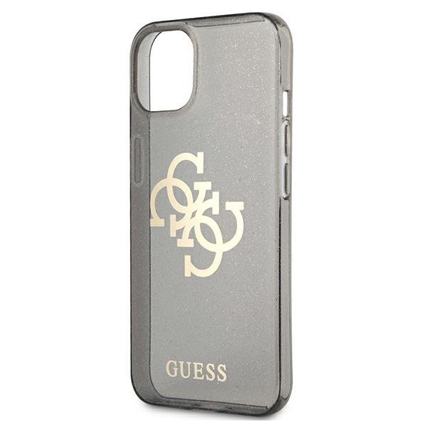 Guess GUHCP13SPCUGL4GBK iPhone 13 mini5,4&quot; czarny/black hard case Glitter 4G Big Logo