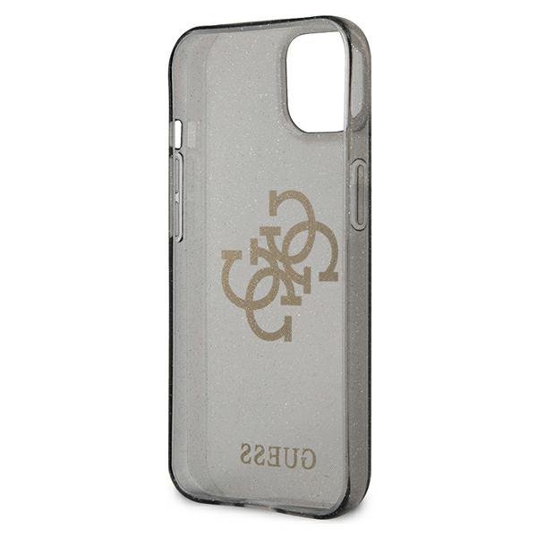 Guess GUHCP13SPCUGL4GBK iPhone 13 mini5,4&quot; czarny/black hard case Glitter 4G Big Logo