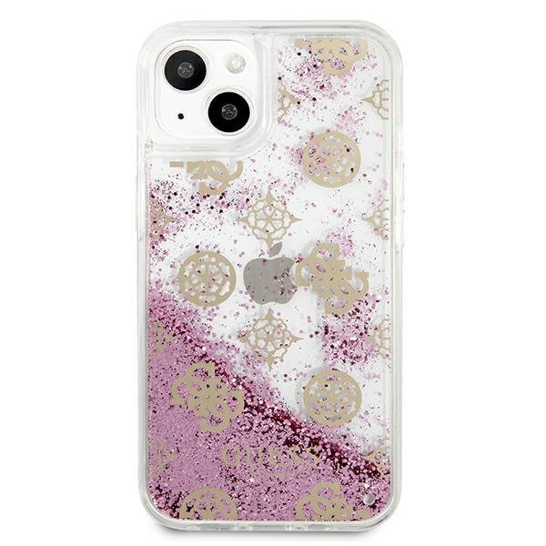 Guess GUHCP13SLGPEPI iPhone 13 mini 5,4&quot; różowy/pink hardcase Peony Liquid Glitter