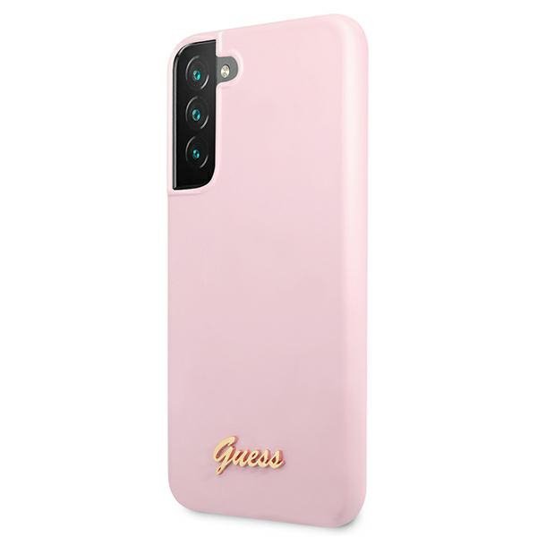 Guess GUHCS22MLSLMGLA S22+ S906lawenda/lavender hardcase Silicone Script Metal Logo
