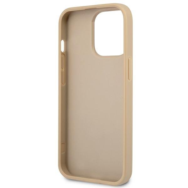 Guess GUHCP13LPSATLE iPhone 13 Pro/ 13 6,1&quot; beżowy/beige hardcase SaffianoTriangle Logo