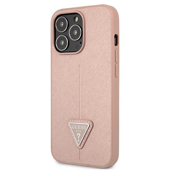 Guess GUHCP13LPSATLP iPhone 13 Pro/ 13 6,1&quot; różowy/pink hardcase SaffianoTriangle Logo
