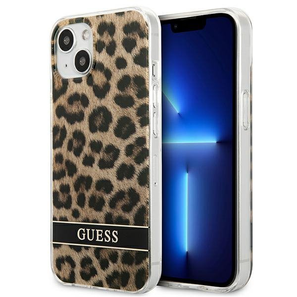 Guess GUHCP13SHSLEOW iPhone 13 mini 5,4&quot; brązowy/brown hardcase Leopard