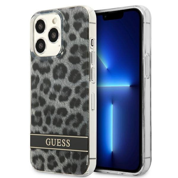Guess GUHCP13LHSLEOK iPhone 13 Pro / 13 6,1&quot; szary/grey hardcase Leopard
