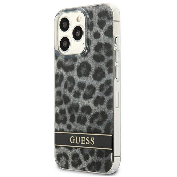 Guess GUHCP13LHSLEOK iPhone 13 Pro / 13 6,1&quot; szary/grey hardcase Leopard
