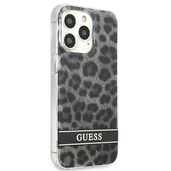 Guess GUHCP13LHSLEOK iPhone 13 Pro / 13 6,1&quot; szary/grey hardcase Leopard
