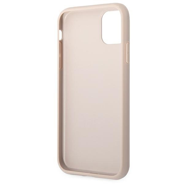 Guess GUHCN61G4GFPI iPhone 11 / Xr 6,1&quot;różowy/pink hard case 4G Metal Gold Logo