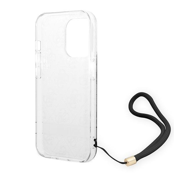 Guess GUOHCP14XH4STK iPhone 14 Pro Max 6,7&quot; czarny/black hardcase 4G Print Strap