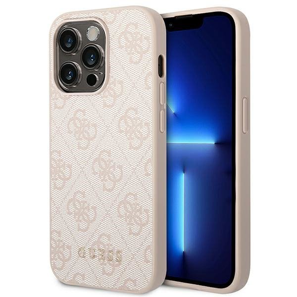 Guess GUHCP14LG4GFPI iPhone 14 Pro6,1&quot; różowy/pink hard case 4G Metal Gold Logo