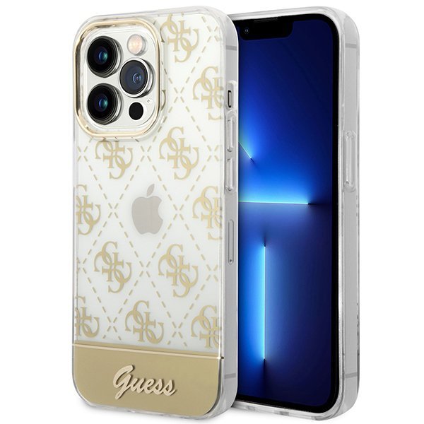 Guess GUHCP14XHG4MHG iPhone 14 Pro Max6,7&quot; złoty/gold hardcase 4G Pattern Script