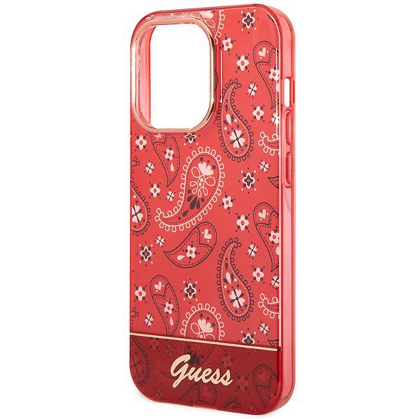Guess GUHCP14LHGBNHR iPhone 14 Pro 6,1&quot; czerwony/red hardcase Bandana Paisley