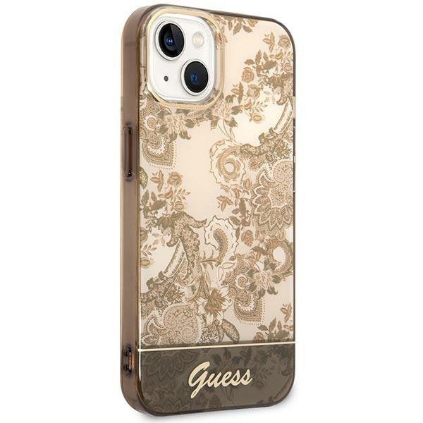 Guess GUHCP14MHGPLHC iPhone 14 Plus / 15 Plus 6.7&quot; ochre hardcase Porcelain Collection