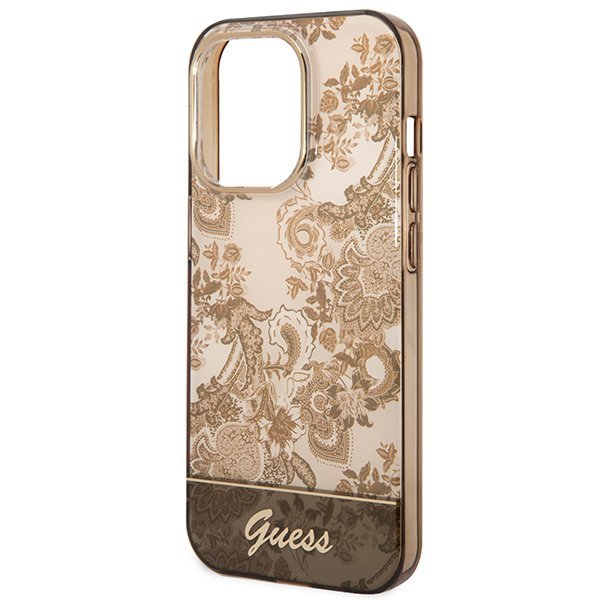 Guess GUHCP14XHGPLHC iPhone 14 Pro Max 6,7&quot; ochre hardcase Porcelain Collection