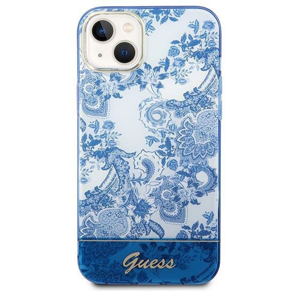 Guess GUHCP14MHGPLHB iPhone 14 Plus / 15 Plus 6.7&quot; niebieski/blue hardcase Porcelain Collection