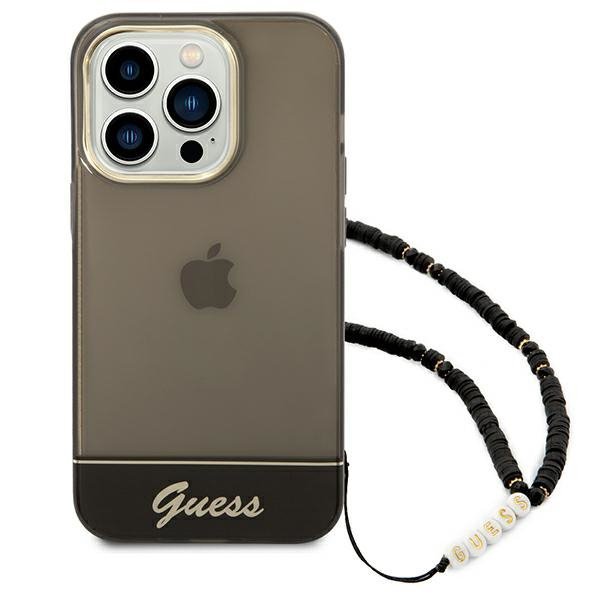 Guess GUHCP14XHGCOHK iPhone 14 Pro Max 6,7&quot; czarny/black hardcase Translucent Pearl Strap