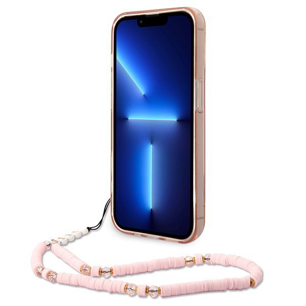 Guess GUHCP14XHGCOHP iPhone 14 Pro Max 6,7&quot; różowy/pink hardcase Translucent Pearl Strap