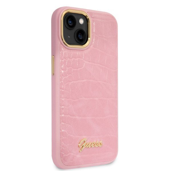 Guess GUHCP14MHGCRHP iPhone 14 Plus / 15 Plus 6.7&quot; różowy/pink hardcase Croco Collection