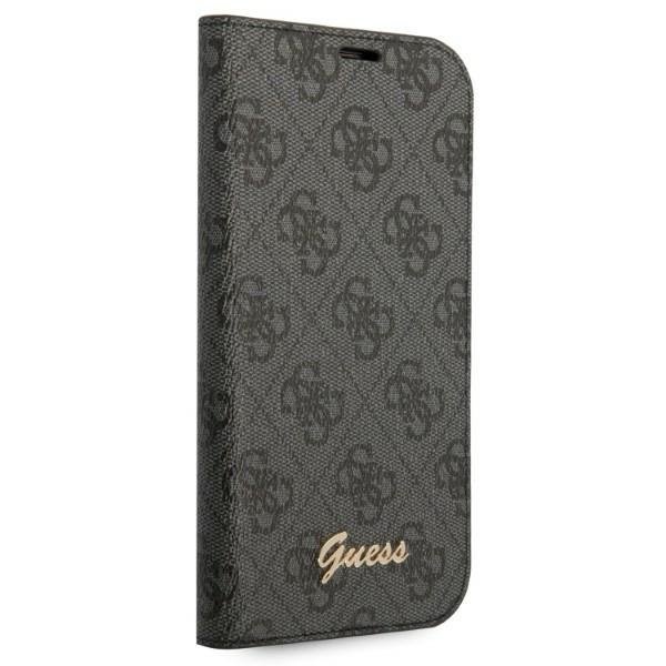 Guess GUBKP14SHG4SHK iPhone 14 / 15 / 136.1" czarny/black book 4G Vintage Gold Logo