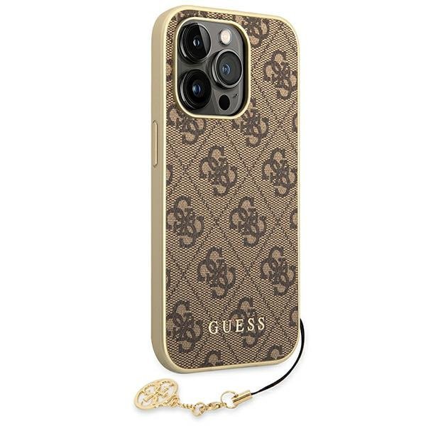 Guess GUHCP14XGF4GBR iPhone 14 Pro Max 6,7&quot; brązowy/brown hardcase 4G Charms Collection