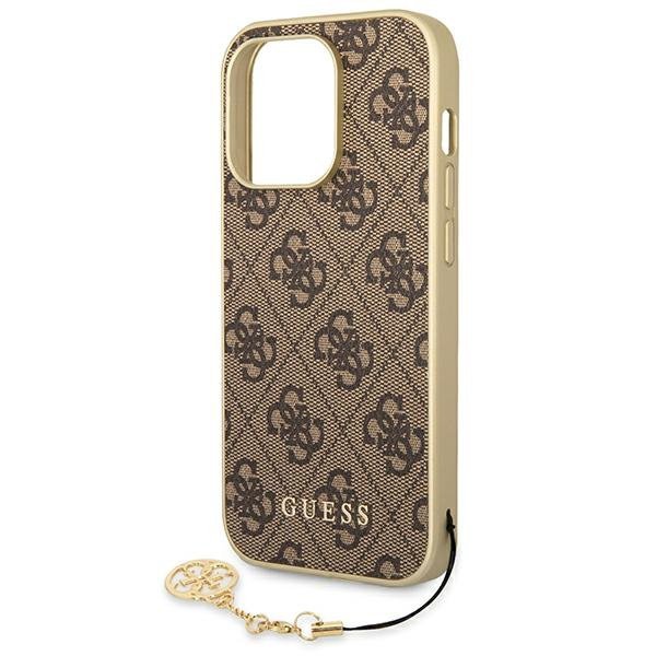 Guess GUHCP14XGF4GBR iPhone 14 Pro Max 6,7&quot; brązowy/brown hardcase 4G Charms Collection
