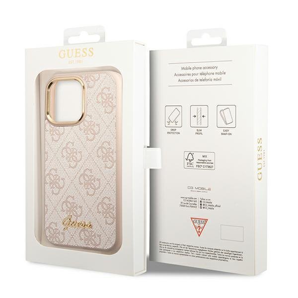 Guess GUHCP14LHG4SHP iPhone 14 Pro6,1&quot; różowy/pink hard case 4G Vintage Gold Logo