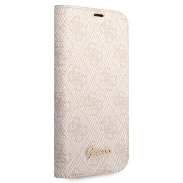 Guess GUBKP14SHG4SHP iPhone 14 / 15 / 136.1" różowy/pink book 4G Vintage Gold Logo