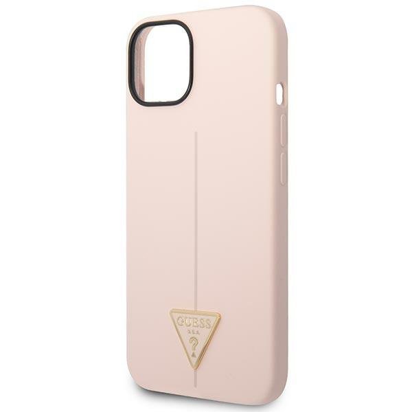Guess GUHCP14MSLTGP iPhone 14 Plus / 15 Plus 6.7&quot; różowy/pink hardcase Silicone Triangle