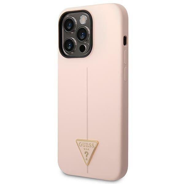 Guess GUHCP14XSLTGP iPhone 14 Pro Max 6,7&quot; różowy/pink hardcase Silicone Triangle