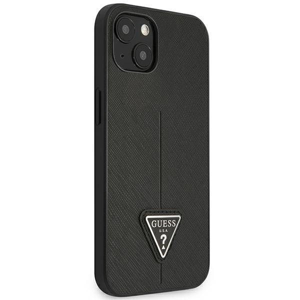 Guess GUHCP14MPSATLK iPhone 14 Plus / 15 Plus 6.7&quot; czarny/black hardcase SaffianoTriangle Logo