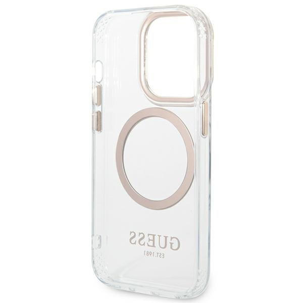 Guess GUHMP14XHTRMD iPhone 14 Pro Max6,7&quot; złoty/gold hard case Metal Outline Magsafe