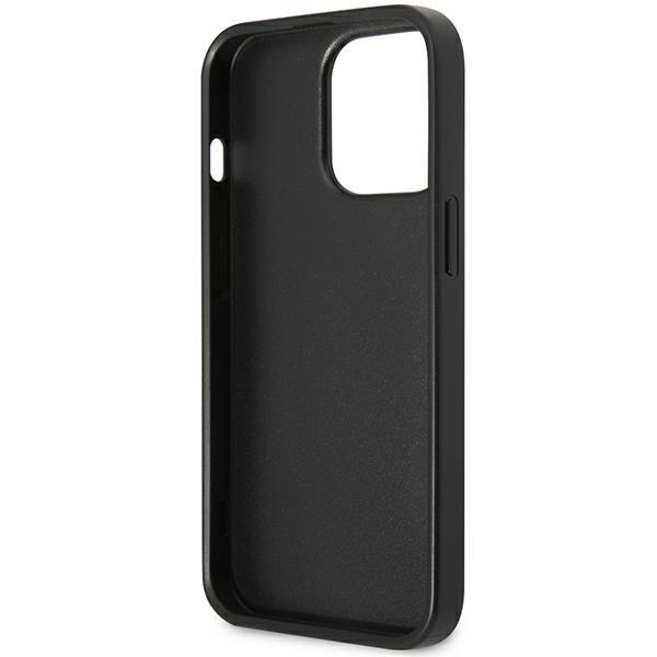 Guess GUHCP13LP4TPK iPhone 13 Pro / 136,1&quot; czarny/black hardcase 4G Triangle Logo Cardslot