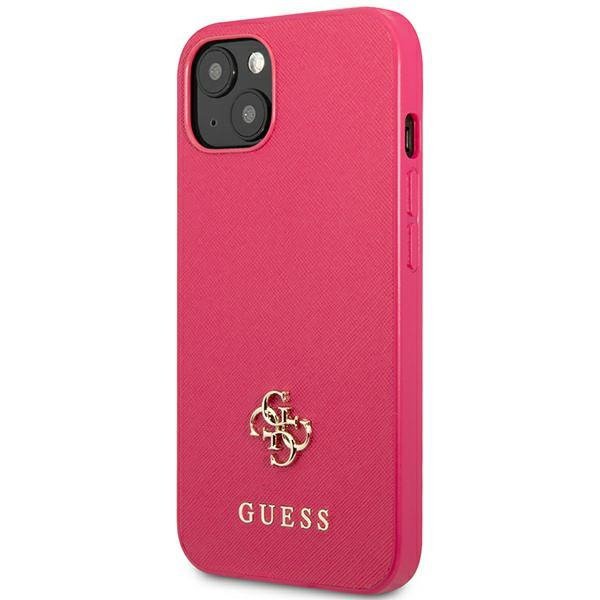 Guess GUHCP13SPS4MF iPhone 13 mini 5,4&quot; różowy/pink hardcase Saffiano 4G Small Metal Logo