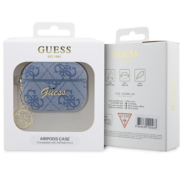Guess GUAP2G4GSMB AirPods Pro 2 (2022/2023) cover niebieski/blue 4G Charm Collection