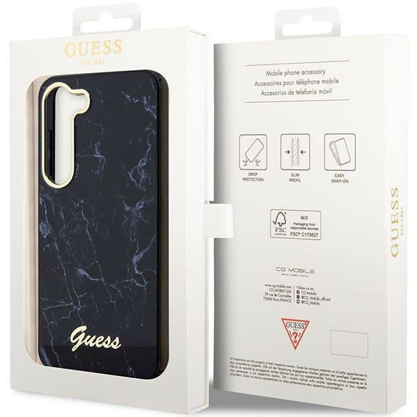 Guess GUHCS23MPCUMAK S23 +S916czarny/black hardcase Marble