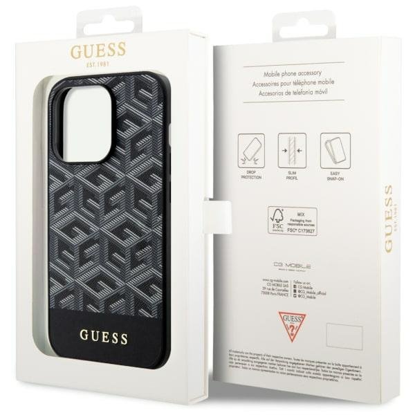 Guess GUHMP14XHGCFSEK iPhone 14 Pro Max 6.7&quot; czarny/black hardcase GCube Stripes MagSafe