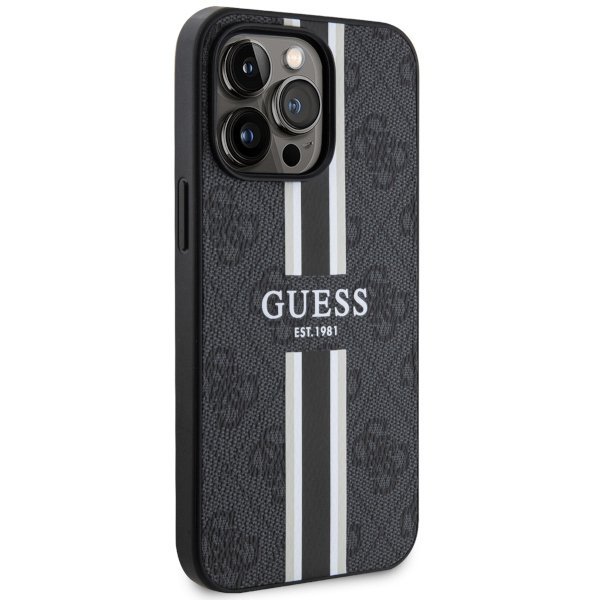 Guess GUHMP13LP4RPSK iPhone 13 Pro / 136,1&quot; czarny/black hardcase 4G Printed Stripes MagSafe