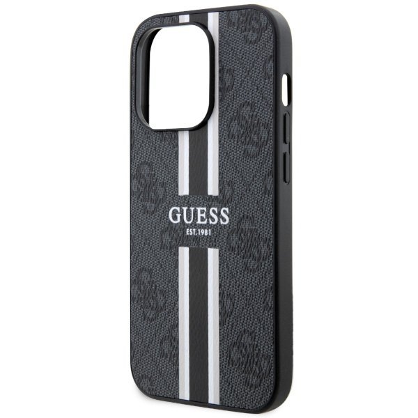Guess GUHMP14LP4RPSK iPhone 14 Pro 6.1&quot; czarny/black hardcase 4G Printed Stripes MagSafe